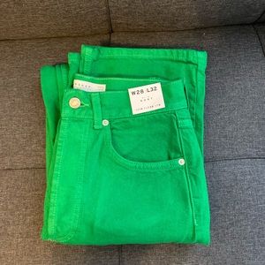 BRAND NWT TOPSHOP GREEN JEANS